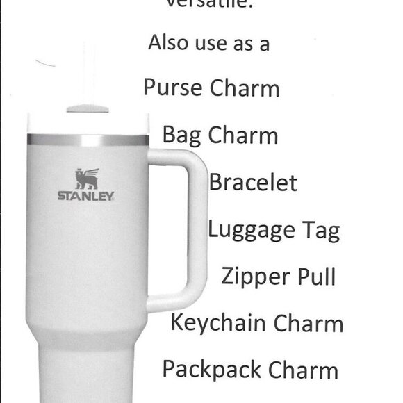 Hand Crafted Mom Charm for Tumbler Handle Stanley Cup Water Bottle Red Silver - Picture 7 of 11